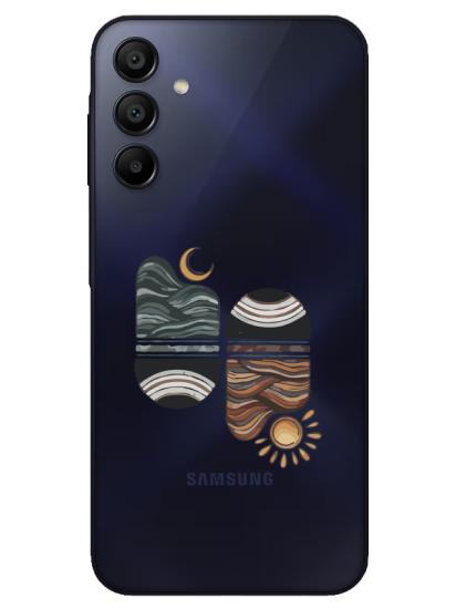 Samsung A15 Sunset Wave Şeffaf Telefon Kılıfı