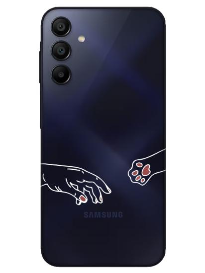 Samsung A15 Hand And Paw Şeffaf Telefon Kılıfı