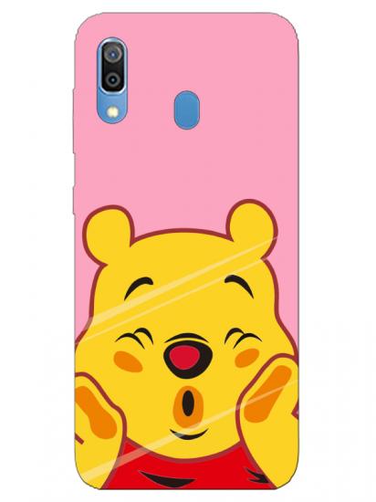 Samsung A20 Winnie The Pooh Pembe Telefon Kılıfı