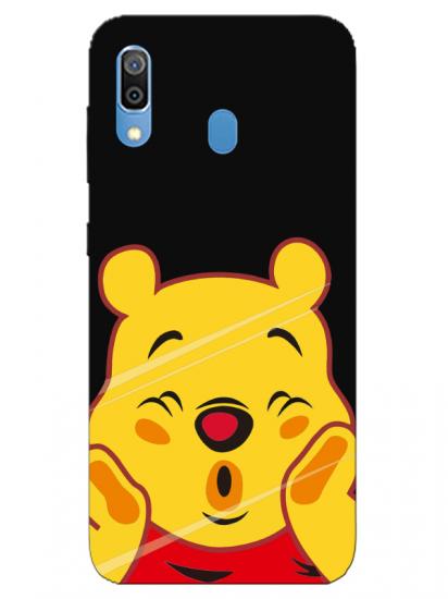 Samsung A20 Winnie The Pooh Siyah Telefon Kılıfı