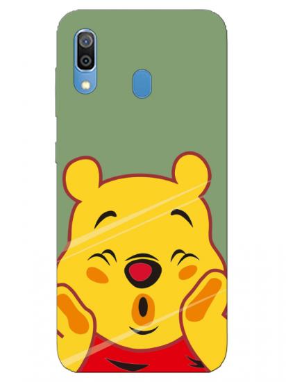 Samsung A20 Winnie The Pooh Yeşil Telefon Kılıfı