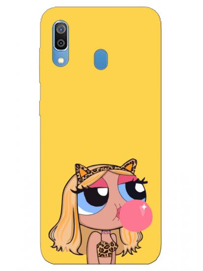 Samsung A20 Powerpuff Girls Sarı Telefon Kılıfı