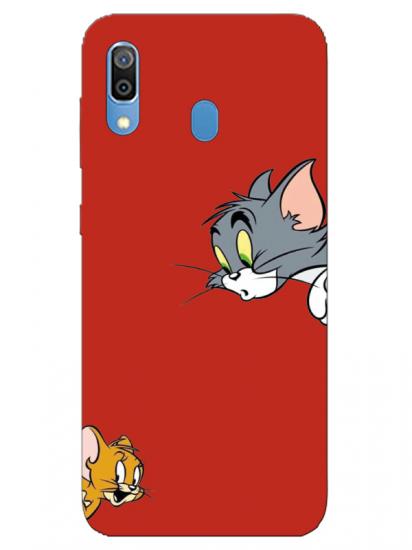 Samsung A20 Tom And Jerry Kırmızı Telefon Kılıfı