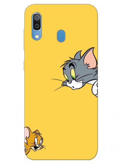 Samsung A20 Tom And Jerry Sarı Telefon Kılıfı