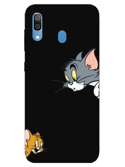 Samsung A20 Tom And Jerry Siyah Telefon Kılıfı