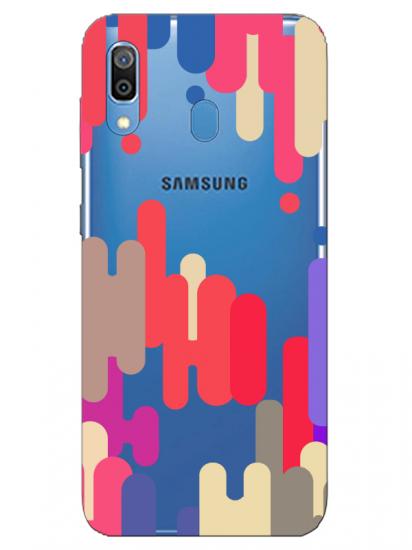 Samsung A20 Pop Art Şeffaf Telefon Kılıfı