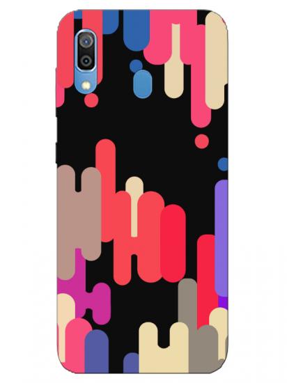 Samsung A20 Pop Art Siyah Telefon Kılıfı