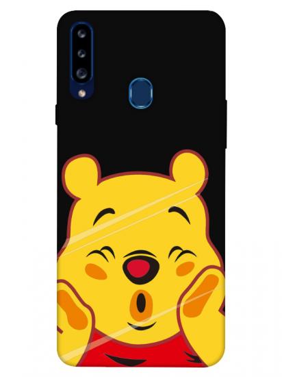 Samsung A20s Winnie The Pooh Siyah Telefon Kılıfı