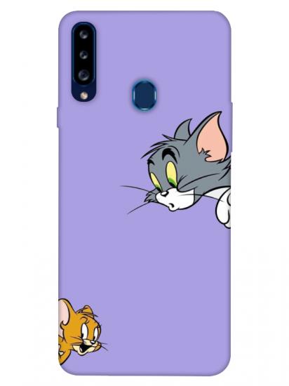 Samsung A20s Tom And Jerry Lila Telefon Kılıfı