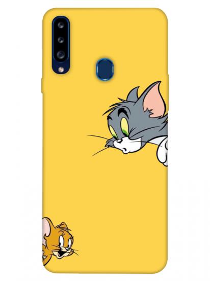 Samsung A20s Tom And Jerry Sarı Telefon Kılıfı