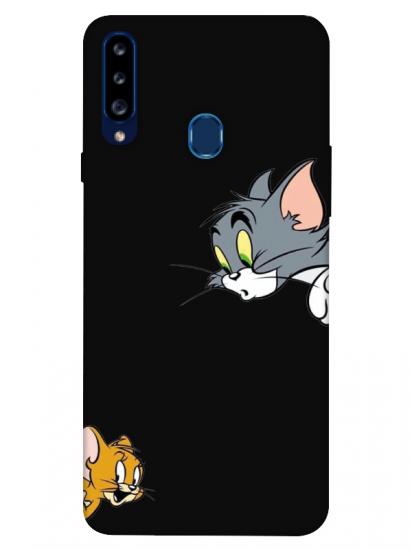 Samsung A20s Tom And Jerry Siyah Telefon Kılıfı