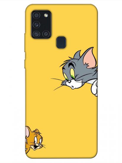 Samsung A21s Tom And Jerry Sarı Telefon Kılıfı