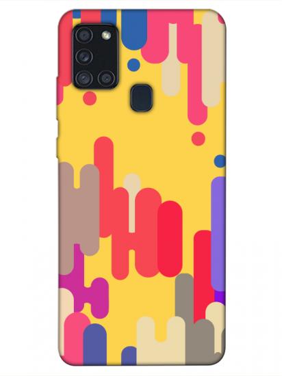 Samsung A21s Pop Art Sarı Telefon Kılıfı