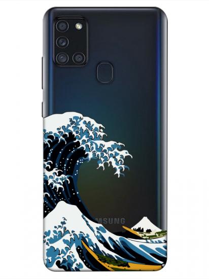 Samsung A21s Kanagawa Şeffaf Telefon Kılıfı