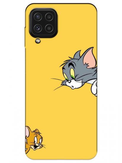 Samsung A22 Tom And Jerry Sarı Telefon Kılıfı