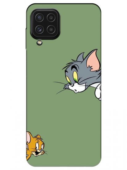 Samsung A22 Tom And Jerry Yeşil Telefon Kılıfı