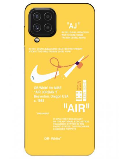 Samsung A22 Nike Air Sarı Telefon Kılıfı