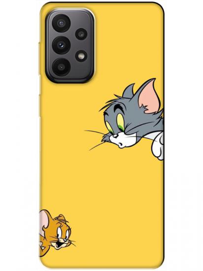 Samsung A23 Tom And Jerry Sarı Telefon Kılıfı