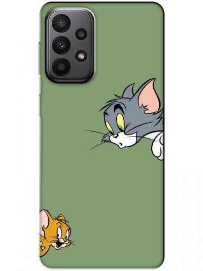 Samsung A23 Tom And Jerry Yeşil Telefon Kılıfı