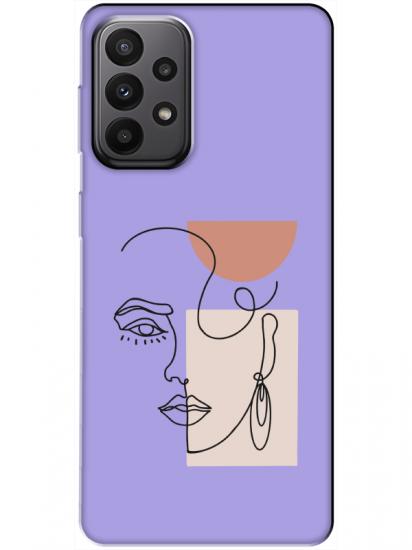 Samsung A23 Women Art Lila Telefon Kılıfı