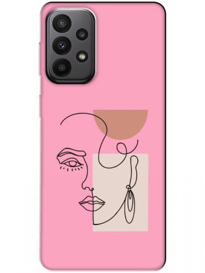 Samsung A23 Women Art Pembe Telefon Kılıfı