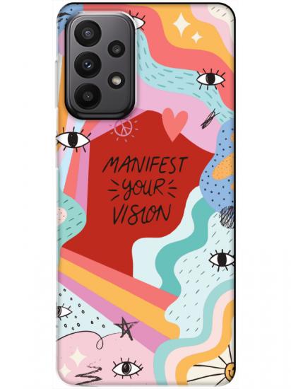 Samsung A23 Manifest Your Vision Kırmızı Telefon Kılıfı