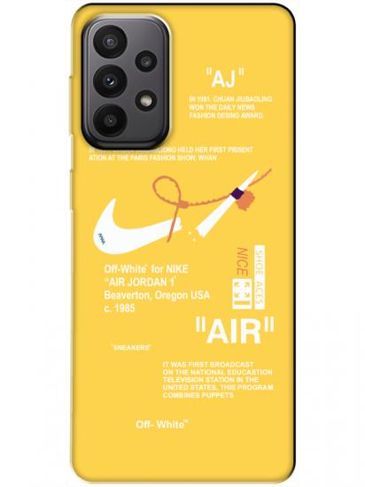 Samsung A23 Nike Air Sarı Telefon Kılıfı