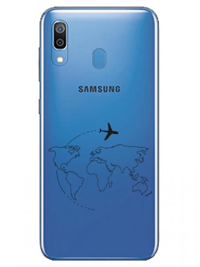 Samsung A30Face Art Şeffaf Telefon Kılıfı