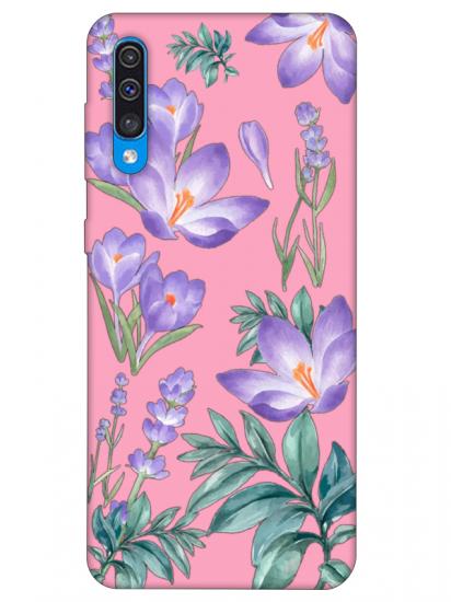 Samsung A30s Kış Çiçeği Pembe Telefon Kılıfı