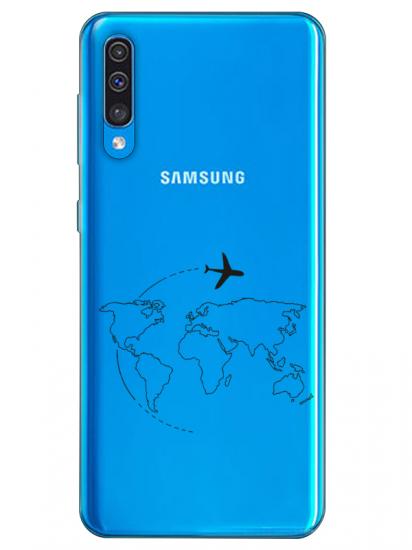 Samsung A30sFace Art Şeffaf Telefon Kılıfı