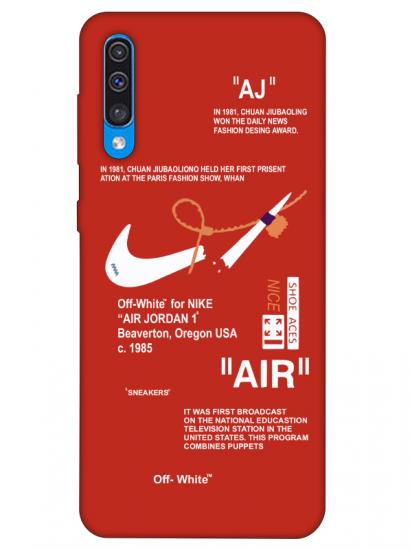 Samsung A30s Nike Air Kırmızı Telefon Kılıfı