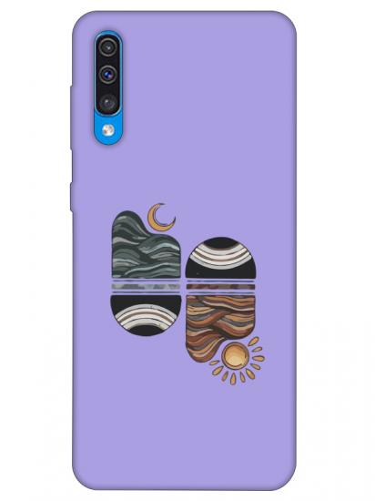 Samsung A30s Sunset Wave Lila Telefon Kılıfı