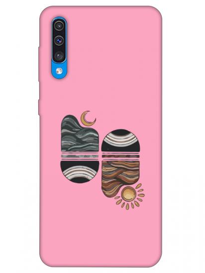 Samsung A30s Sunset Wave Pembe Telefon Kılıfı