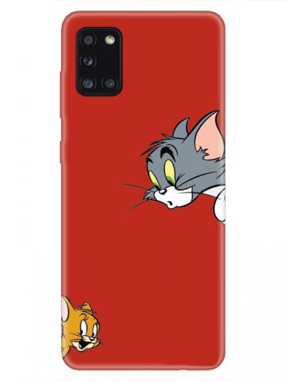 Samsung A31 Tom And Jerry Kırmızı Telefon Kılıfı