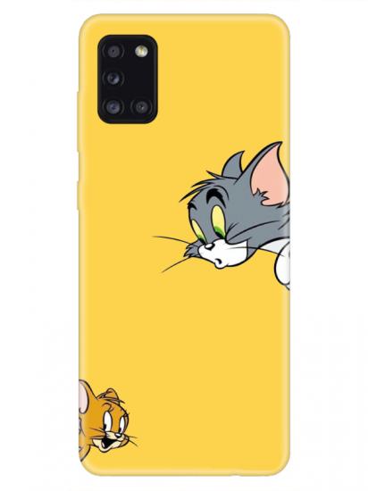 Samsung A31 Tom And Jerry Sarı Telefon Kılıfı