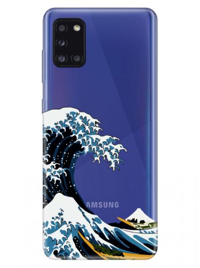 Samsung A31 Kanagawa Şeffaf Telefon Kılıfı