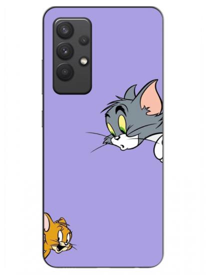 Samsung A32 Tom And Jerry Lila Telefon Kılıfı