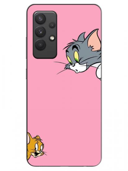 Samsung A32 Tom And Jerry Pembe Telefon Kılıfı