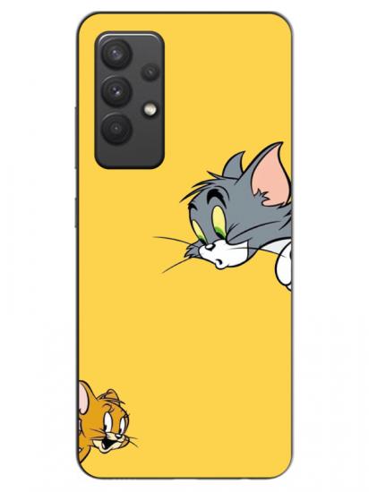 Samsung A32 Tom And Jerry Sarı Telefon Kılıfı