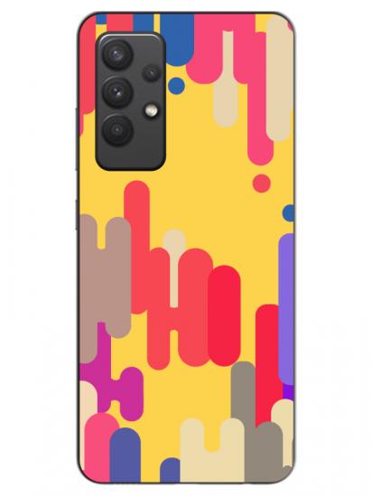 Samsung A32 Pop Art Sarı Telefon Kılıfı