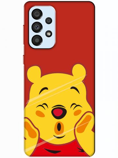 Samsung A33 Winnie The Pooh Kırmızı Telefon Kılıfı