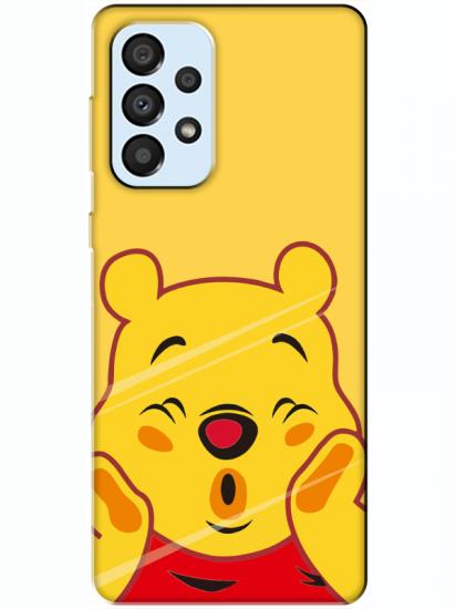 Samsung A33 Winnie The Pooh Sarı Telefon Kılıfı