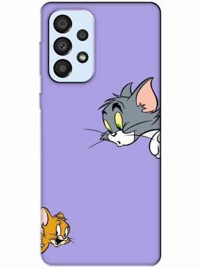 Samsung A33 Tom And Jerry Lila Telefon Kılıfı