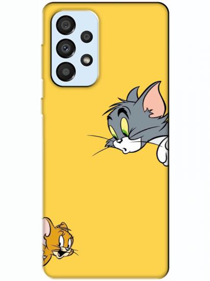 Samsung A33 Tom And Jerry Sarı Telefon Kılıfı