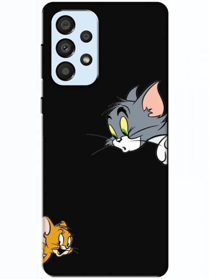 Samsung A33 Tom And Jerry Siyah Telefon Kılıfı