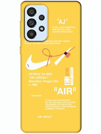 Samsung A33 Nike Air Sarı Telefon Kılıfı