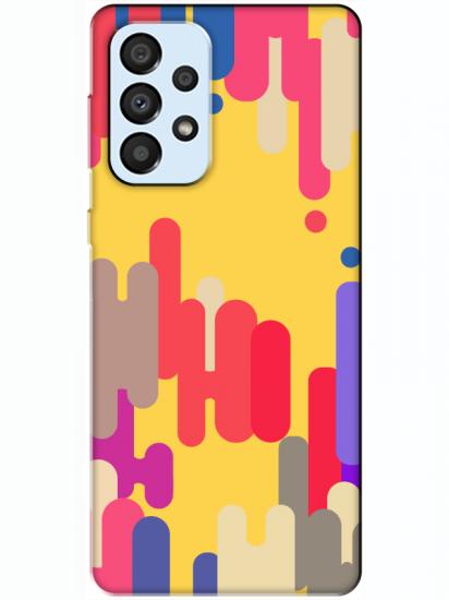 Samsung A33 Pop Art Sarı Telefon Kılıfı