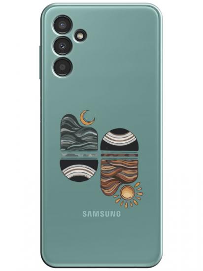 Samsung A34 Sunset Wave Şeffaf Telefon Kılıfı