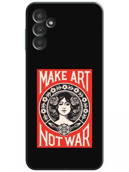 Samsung A34 Make Art Not War Siyah Telefon Kılıfı