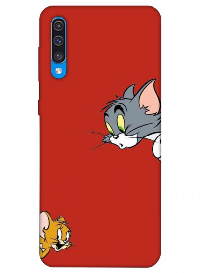 Samsung A50 Tom And Jerry Kırmızı Telefon Kılıfı